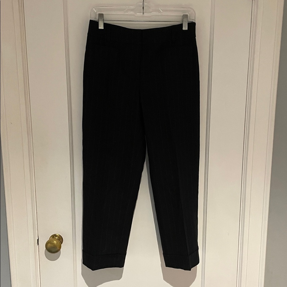 Talbots Collections Size 4 Stretch Wool Black Pin… - image 1